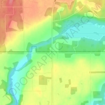 Mapa topográfico Frog Lake, altitud, relieve