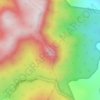 Mapa topográfico Mount Cordeaux, altitud, relieve