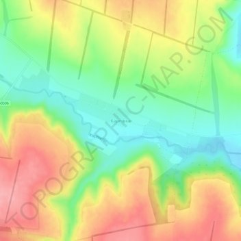 Mapa topográfico Karpivka, altitud, relieve