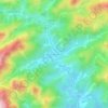 Mapa topográfico Bom Destino, altitud, relieve