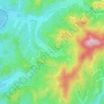 Mapa topográfico Bickensohl, altitud, relieve