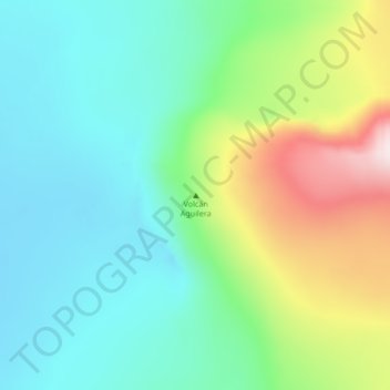 Mapa topográfico Volcán Aguilera, altitud, relieve