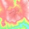 Mapa topográfico La Mesa Tres Ríos, altitud, relieve