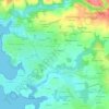 Mapa topográfico Poulyoud, altitud, relieve