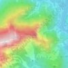 Mapa topográfico Monte Rossa, altitud, relieve