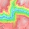 Mapa topográfico Gorges de la Jonte, altitud, relieve