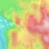 Mapa topográfico Eucumbene Cove, altitud, relieve
