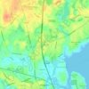 Mapa topográfico Island Creek, altitud, relieve