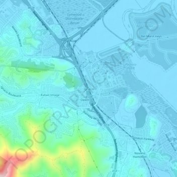 Mapa topográfico Ignacio, altitud, relieve