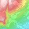 Mapa topográfico Les Grattes, altitud, relieve
