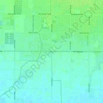 Mapa topográfico Panama, altitud, relieve
