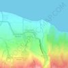 Mapa topográfico Dusun Sri Menganti, altitud, relieve