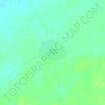 Mapa topográfico Shekhsar, altitud, relieve
