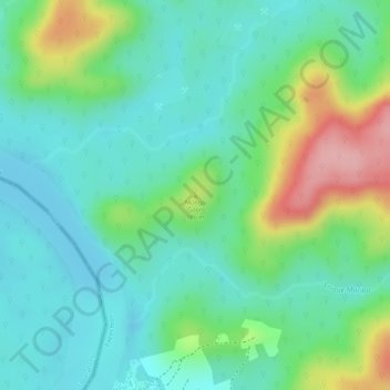 Mapa topográfico Mongo Goon, altitud, relieve