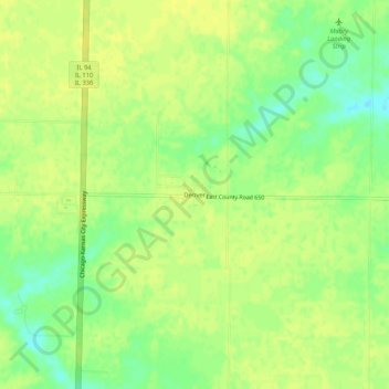 Mapa topográfico Denver, altitud, relieve