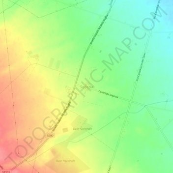 Mapa topográfico Segezia, altitud, relieve