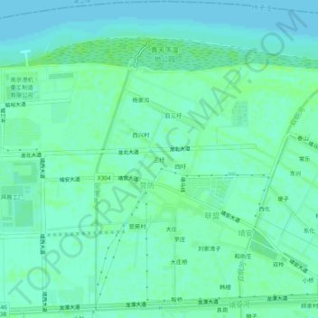 Mapa topográfico 三圩, altitud, relieve