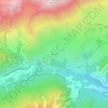 Mapa topográfico Balboutet, altitud, relieve