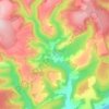 Mapa topográfico Gwernogle, altitud, relieve