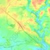 Mapa topográfico Kerlan, altitud, relieve