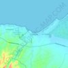 Mapa topográfico Coveñas, altitud, relieve