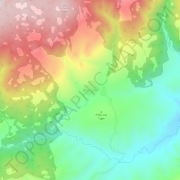 Mapa topográfico Mursallı, altitud, relieve