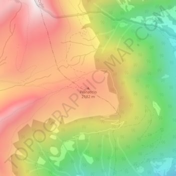 Mapa topográfico Pianaccio, altitud, relieve
