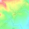Mapa topográfico Kerouane, altitud, relieve