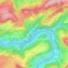 Mapa topográfico St-Ursanne, altitud, relieve