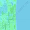 Mapa topográfico Manhattan Beach, altitud, relieve