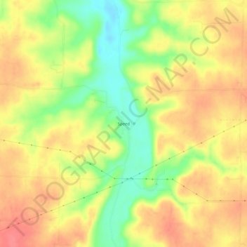 Mapa topográfico Speed, altitud, relieve