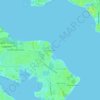 Mapa topográfico Magnolia Beach, altitud, relieve
