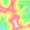 Mapa topográfico Klamath Mountains, altitud, relieve