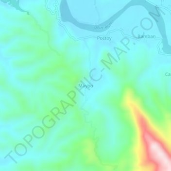 Mapa topográfico Maybo, altitud, relieve