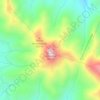 Mapa topográfico Monte Arcuentu, altitud, relieve