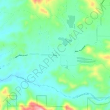 Mapa topográfico Pozo, altitud, relieve