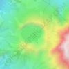 Mapa topográfico Ijen, altitud, relieve