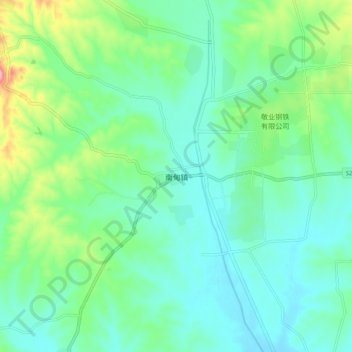 Mapa topográfico 南甸镇, altitud, relieve