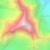 Mapa topográfico Weissmies, altitud, relieve