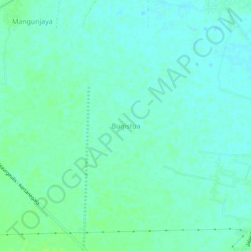 Mapa topográfico Bugistua, altitud, relieve