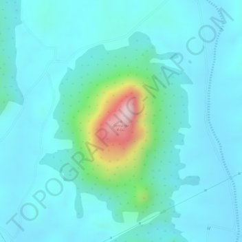 Mapa topográfico Serra do Pilão, altitud, relieve