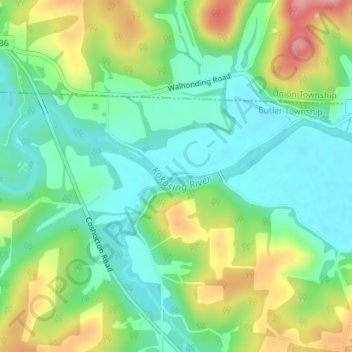 Mapa topográfico Zuck, altitud, relieve