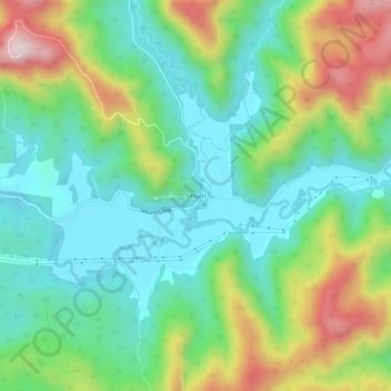 Mapa topográfico Sitkum, altitud, relieve