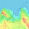 Mapa topográfico Brucoli, altitud, relieve