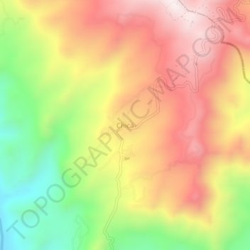 Mapa topográfico Chicá, altitud, relieve
