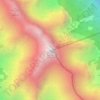 Mapa topográfico Mount Rundle, altitud, relieve