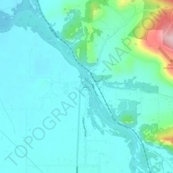 Mapa topográfico Jasper, altitud, relieve