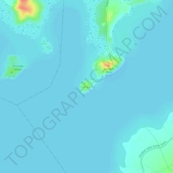 Mapa topográfico Gölyazı, altitud, relieve