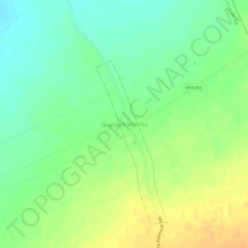 Mapa topográfico Guanaco Muerto, altitud, relieve