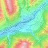 Mapa topográfico Brigue, altitud, relieve